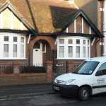 Front of House Pair of uPVC Bay Windows